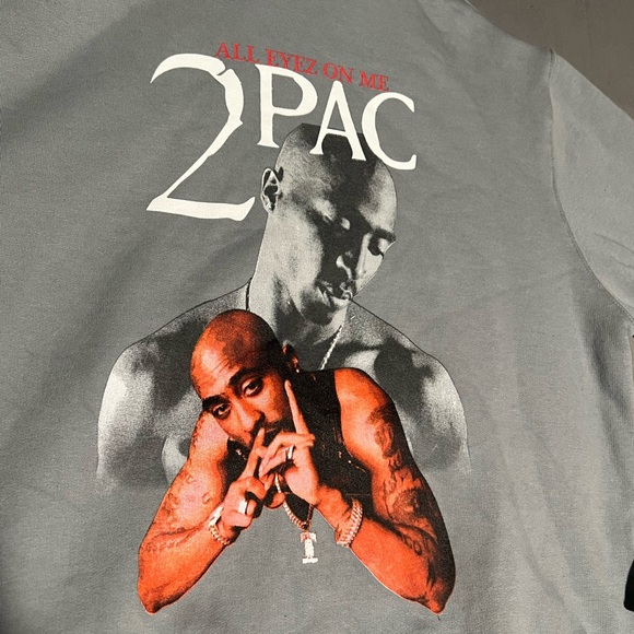 Rare Tupac All Eyes On Me Grey Headgear Classics Hoodie - Picture 4 of 7